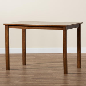 Baxton Studio Eveline Modern Walnut Brown Finished Wood 43-Inch Dining Table