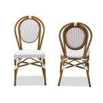 Load image into Gallery viewer, Baxton Studio Gauthier Classic French Indoor and Outdoor Bamboo Style Stackable Bistro Dining Chair Set of 2
