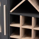 Load image into Gallery viewer, Baxton Studio Pietro Mid-Century Modern Dark Grey And Oak Finished Wine Cabinet
