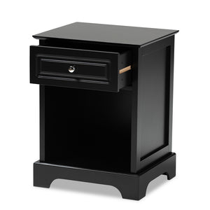 Baxton Studio Chase Modern Transitional Finished 1-Drawer Wood Nightstand