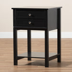 Load image into Gallery viewer, Baxton Studio Willow Modern Transitional Black Finished 2-Drawer Wood Nightstand
