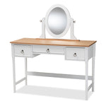 Load image into Gallery viewer, Baxton Studio Sylvie Classic And Traditional White 3-Drawer Wood Vanity Table With Mirror
