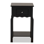 Load image into Gallery viewer, Baxton Studio Hailey Classic Traditional And Transitional Black Finished Wood 1-Drawer Nightstand
