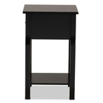 Load image into Gallery viewer, Baxton Studio Hailey Classic Traditional And Transitional Black Finished Wood 1-Drawer Nightstand
