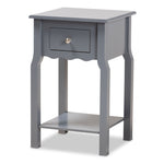 Load image into Gallery viewer, Baxton Studio Hailey Classic Traditional And Transitional Dark Grey Finished Wood 1-Drawer Nightstand
