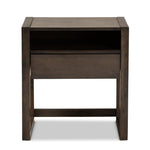 Load image into Gallery viewer, Baxton Studio Inicio Modern And Contemporary Ash Brown Finished 1-Drawer Wood Nightstand
