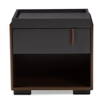 Load image into Gallery viewer, Baxton Studio Rikke Modern And Contemporary Two-Tone Gray And Walnut Finished Wood 1-Drawer Nightstand
