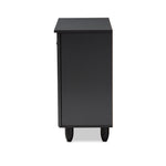 Load image into Gallery viewer, Baxton Studio Winda Modern And Contemporary Dark Gray 2-Door Wooden Entryway Shoe Storage Cabinet
