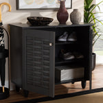 Load image into Gallery viewer, Baxton Studio Winda Modern And Contemporary Dark Gray 2-Door Wooden Entryway Shoe Storage Cabinet
