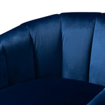 Load image into Gallery viewer, Baxton Studio Tomasso Glam Royal Blue Velvet Fabric Upholstered Gold-Finished Lounge Chair
