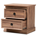 Load image into Gallery viewer, Baxton Studio Ryker Modern And Contemporary Oak Finished 2-Drawer Wood Nightstand
