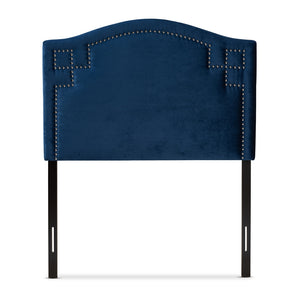 Baxton Studio Aubrey Modern And Contemporary Royal Blue Velvet Fabric Upholstered Twin Size Headboard