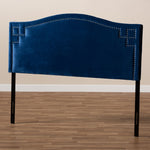 Load image into Gallery viewer, BAXTON STUDIO AUBREY MODERN AND CONTEMPORARY ROYAL BLUE VELVET FABRIC UPHOLSTERED FULL SIZE HEADBOARD
