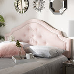 Load image into Gallery viewer, Baxton Studio Cora Modern And Contemporary Light Pink Velvet Fabric Upholstered King Size Headboard
