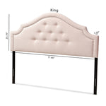 Load image into Gallery viewer, Baxton Studio Cora Modern And Contemporary Light Pink Velvet Fabric Upholstered Full Size Headboard
