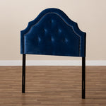 Load image into Gallery viewer, Baxton Studio Cora Modern And Contemporary Royal Blue Velvet Fabric Upholstered Twin Size Headboard
