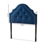 Load image into Gallery viewer, Baxton Studio Cora Modern And Contemporary Royal Blue Velvet Fabric Upholstered Twin Size Headboard
