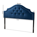 Load image into Gallery viewer, Baxton Studio Cora Modern And Contemporary Royal Blue Velvet Fabric Upholstered Full Size Headboard
