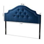 Load image into Gallery viewer, Baxton Studio Cora Modern And Contemporary Royal Blue Velvet Fabric Upholstered Queen Size Headboard
