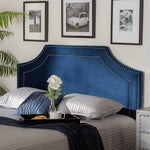 Load image into Gallery viewer, Baxton Studio Avignon Modern And Contemporary Navy Blue Velvet Fabric Upholstered King Size Headboard
