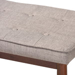 Load image into Gallery viewer, Baxton Studio Itami Mid-Century Modern Light Grey Fabric Upholstered Medium Oak Finished Wood Dining Bench
