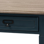 Load image into Gallery viewer, BAXTON STUDIO DAUPHINE FRENCH PROVINCIAL SPRUCE BLUE ACCENT WRITING DESK
