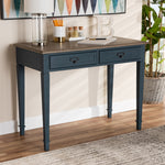 Load image into Gallery viewer, Baxton Studio Dauphine French Provincial Spruce Blue Accent Writing Desk
