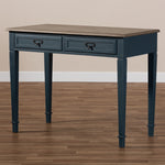 Load image into Gallery viewer, Baxton Studio Dauphine French Provincial Spruce Blue Accent Writing Desk
