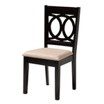 Load image into Gallery viewer, Baxton Studio Louisa Modern Beige Fabric And Dark Brown Finished Wood 5-Piece Dining Set
