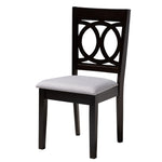 Load image into Gallery viewer, Baxton Studio Louisa Modern Grey Fabric And Dark Brown Finished Wood 5-Piece Dining Set
