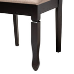 Load image into Gallery viewer, Baxton Studio Ruby Modern Beige Fabric And Dark Brown Finished Wood 5-Piece Dining Set
