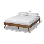 Load image into Gallery viewer, Baxton Studio Lissette Mid-Century Modern Walnut Brown Finished Wood King Size Platform Bed Frame
