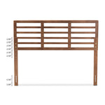 Load image into Gallery viewer, Baxton Studio Salome Mid-Century Modern Walnut Brown Finished Wood Full Size Open Slat Headboard
