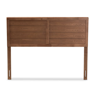 Baxton Studio Seren Mid-Century Modern Walnut Brown Finished Wood Queen Size Headboard