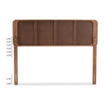 Load image into Gallery viewer, Baxton Studio Seren Mid-Century Modern Walnut Brown Finished Wood Queen Size Headboard
