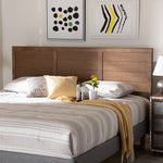 Load image into Gallery viewer, BAXTON STUDIO SEREN MID-CENTURY MODERN WALNUT BROWN FINISHED WOOD KING SIZE HEADBOARD
