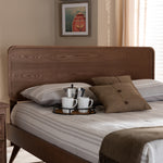 Load image into Gallery viewer, Baxton Studio Mailene Mid-Century Modern Walnut Brown Finished Wood Full Size Headboard
