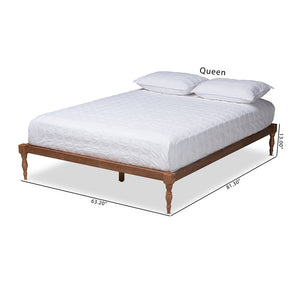 Baxton Studio Iseline Modern And Contemporary Walnut Brown Finished Wood King Size Platform Bed Frame