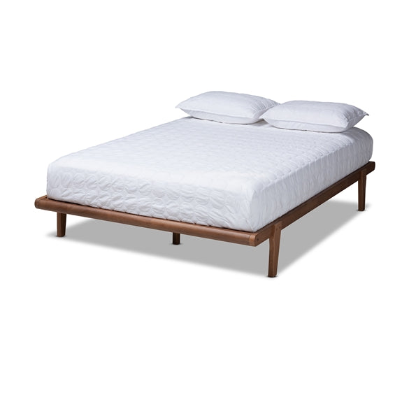 Baxton Studio Kaia Mid-Century Modern Finished Wood Platform Bed Frame