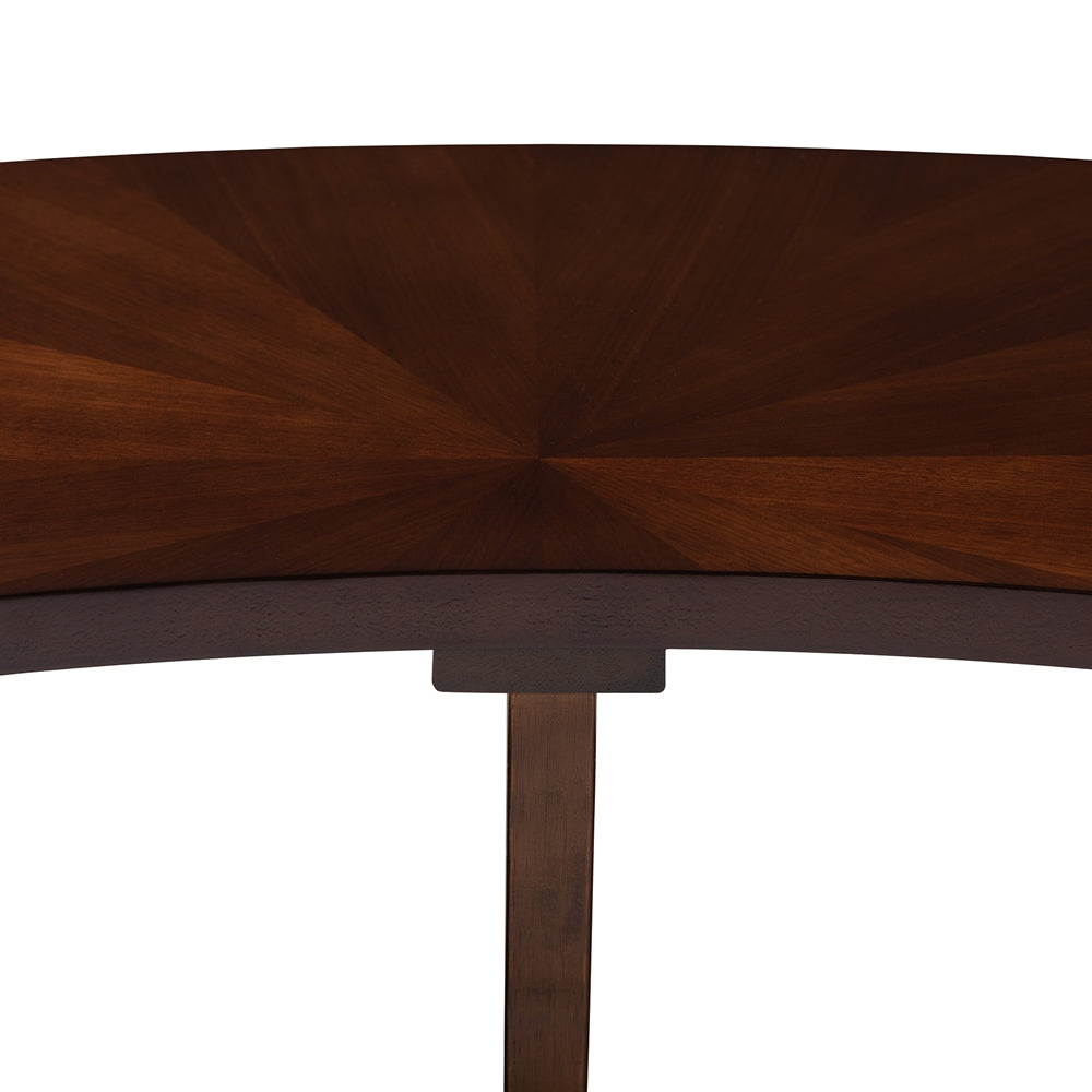 Baxton Studio Berlin Mid-Century Modern Walnut Finished Wood Curved Dining Bench