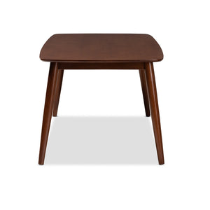 Baxton Studio Edna Mid-Century Modern Walnut Finished Wood Dining Table