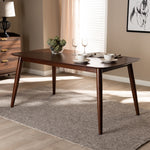 Load image into Gallery viewer, Baxton Studio Edna Mid-Century Modern Walnut Finished Wood Dining Table
