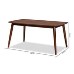 Load image into Gallery viewer, Baxton Studio Edna Mid-Century Modern Walnut Finished Wood Dining Table
