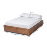 Load image into Gallery viewer, Baxton Studio Wren Modern And Contemporary Walnut Finished 3-Drawer Full Size Platform Storage Bed Frame
