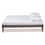 Load image into Gallery viewer, Baxton Studio Lucina Mid-Century Modern Walnut Brown Finished Full Size Platform Bed Frame
