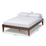 Load image into Gallery viewer, Baxton Studio Lucina Mid-Century Modern Walnut Brown Finished Queen Size Platform Bed Frame
