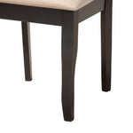 Load image into Gallery viewer, Baxton Studio Lexi Modern Beige Fabric And Dark Brown Finished Wood 5-Piece Dining Set
