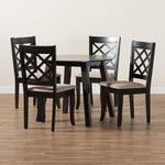 Load image into Gallery viewer, Baxton Studio Lexi Modern Beige Fabric And Dark Brown Finished Wood 5-Piece Dining Set
