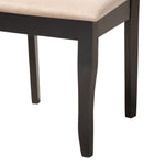 Load image into Gallery viewer, Baxton Studio Thea Modern Beige Fabric And Dark Brown Finished Wood 5-Piece Dining Set
