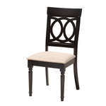 Load image into Gallery viewer, Baxton Studio Angie Modern Sand Fabric And Dark Brown Finished Wood 5-Piece Dining Set
